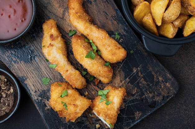 Cuisses de poulet frites croustillantes et épicées avec sauce rapide