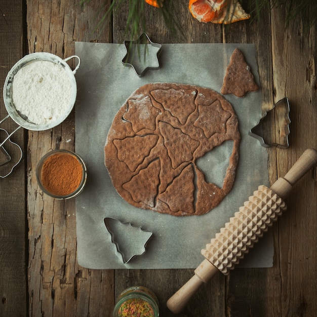 cuisson des biscuits de Noël, biscuit de pain d'épice