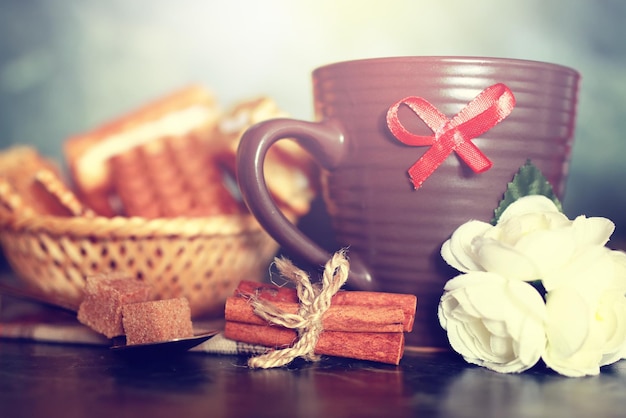 Cuisson petit déjeuner tasse de thé