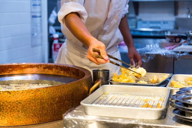 Cuisson de la tempura