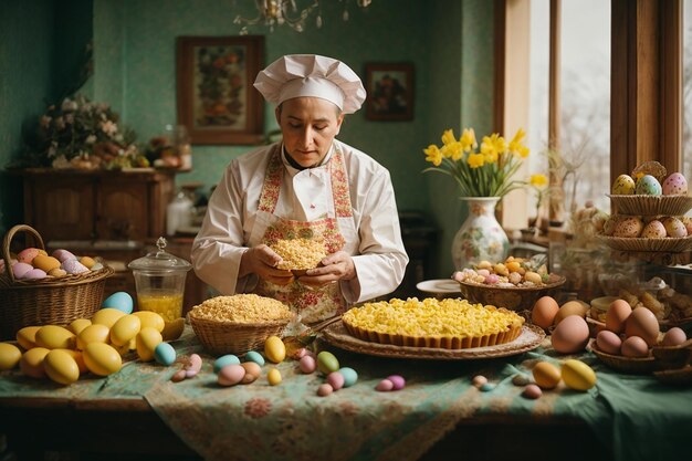 Cuisson traditionnelle de Pâques en Ukraine