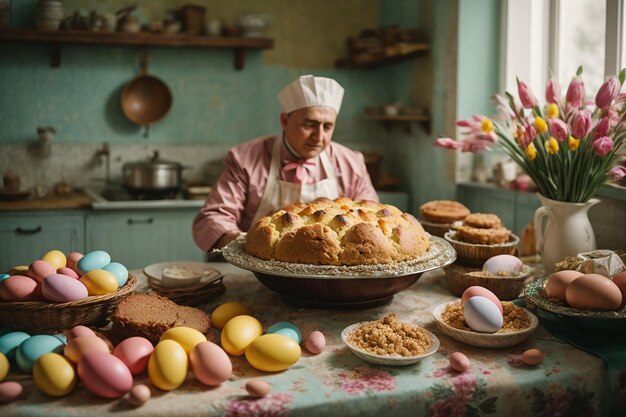 Cuisson traditionnelle de Pâques en Ukraine