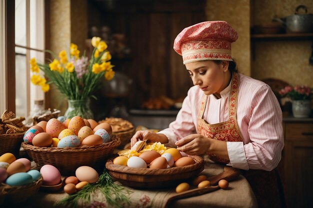 Cuisson traditionnelle de Pâques en Ukraine