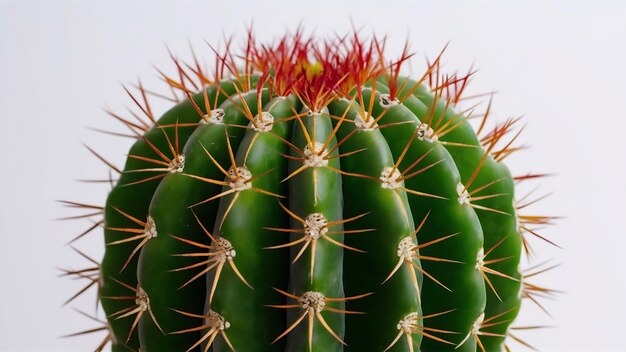 Photo cultivars de cactus d'euphorbie verte isolés sur le blanc