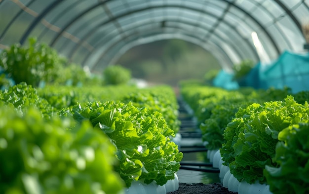 Cultivation de légumes frais dans une serre