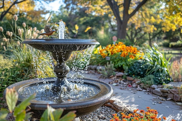 Photo cultivez un jardin respectueux de la faune avec une ai générative naturelle