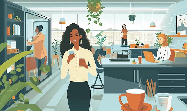 La culture du café dans les bureaux hybrides Virtual Caffeine Connections