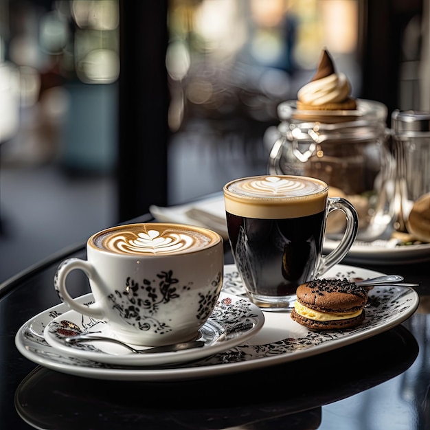 Culture du café dans un café urbain animé