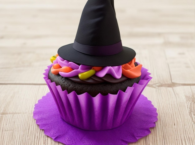 Cupcake au chapeau de sorcière