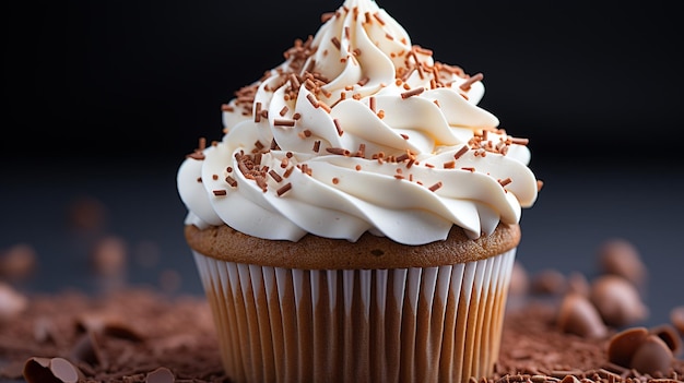 cupcake au chocolat HD 8K fond d'écran Stock Photographic Image