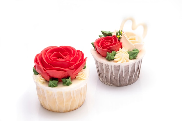 Cupcake aux roses