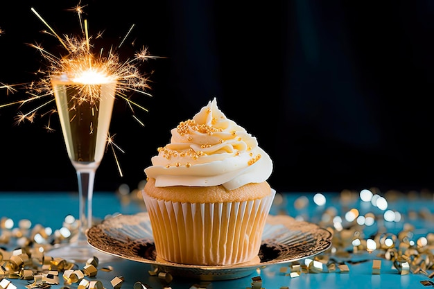 Photo cupcake de bonne année