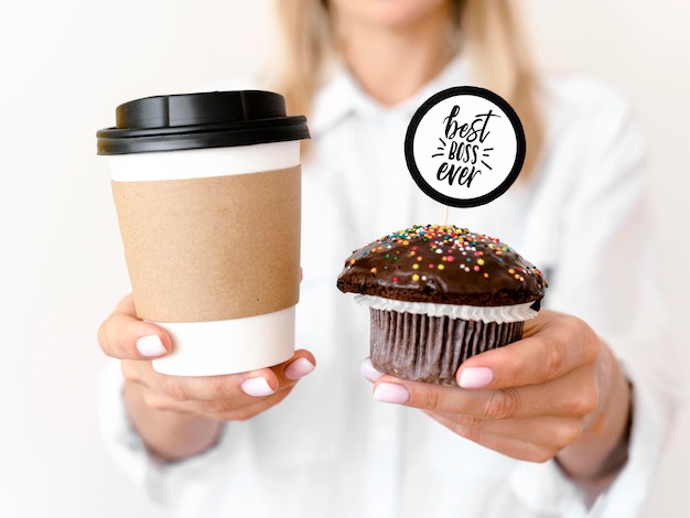 Cupcake et café pour la journée du patron