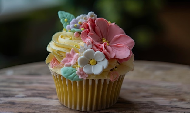 Cupcake de la fête des mères Concept de vacances AI générative