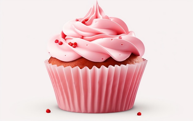 Cupcake sur fond isolé IA générative