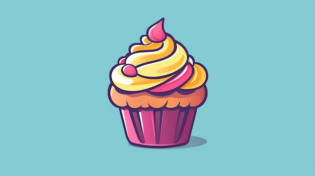 Un cupcake minimaliste des années 80