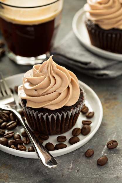 Des cupcakes au chocolat espresso