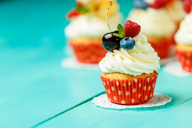 Cupcakes aux baies d'été