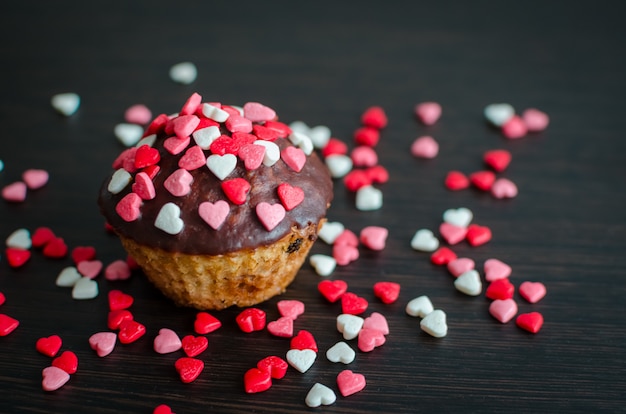 Cupcakes aux petits coeurs