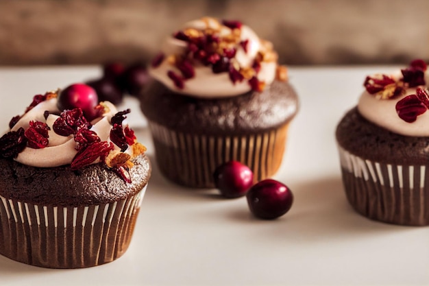 Cupcakes à la cerise