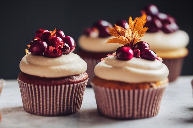 Cupcakes à la cerise