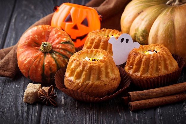 Cupcakes citrouille d&#39;halloween