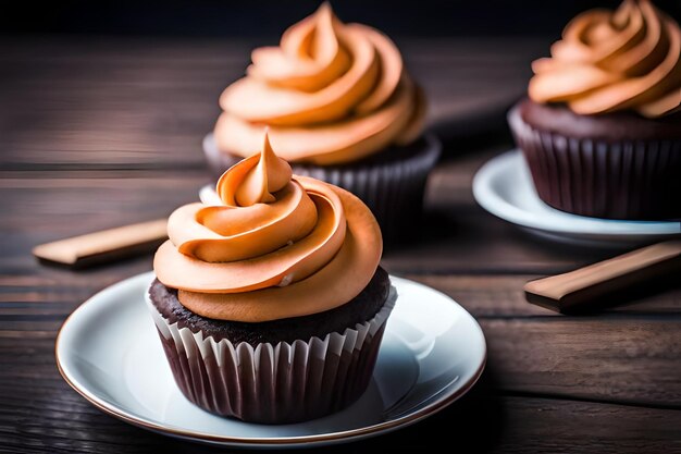 des cupcakes colorés avec des délicieux