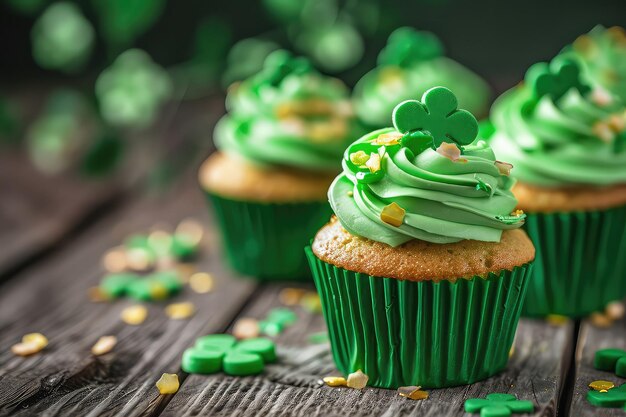 Des cupcakes délicieux pour la fête de Saint-Patrick