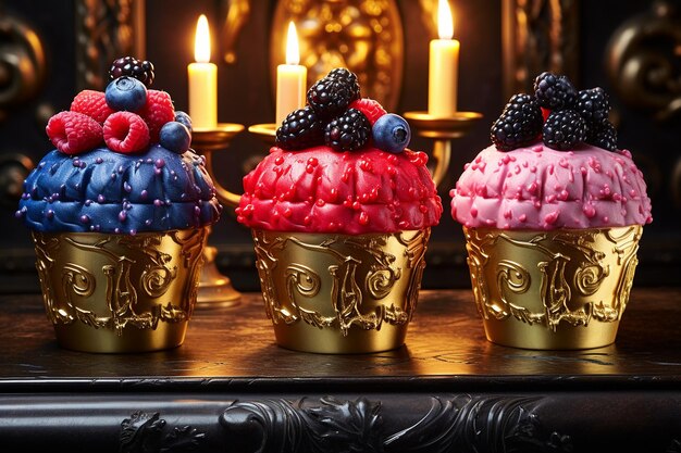 Photo des cupcakes luxueux pour des délices décadents