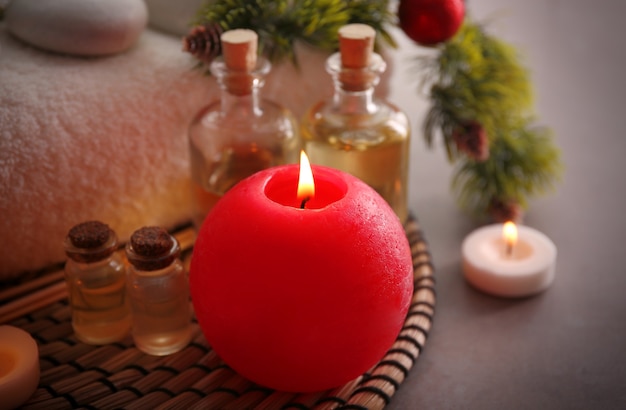 Cure thermale avec décorations de Noël