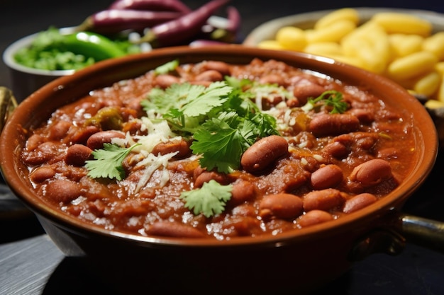 Curry de haricots rouges ou cuisine indienne rajma ou rajmah