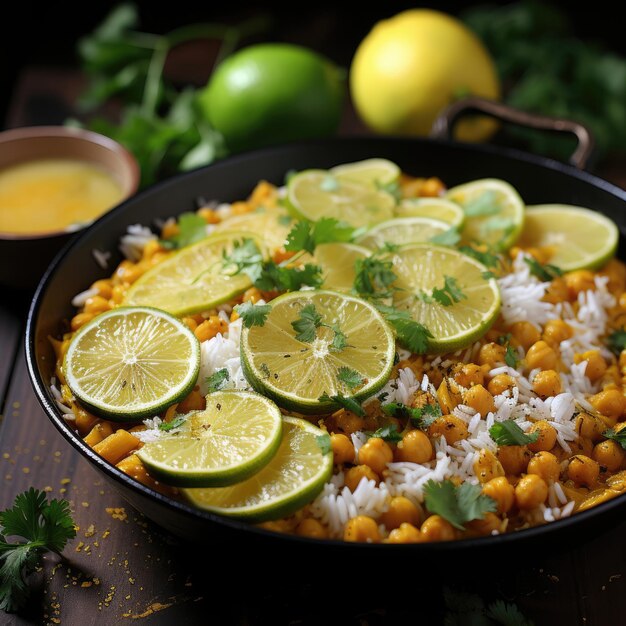 Curry de noix de coco végétalien Curry parfumé fait avec des pois chiches de lait de coco et un mélange de curry végétalien