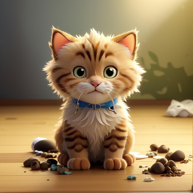 Photo cute cat poop cartoon icône vectorielle illustration icône d'animal concept isolé vector premium flat style de dessin animé