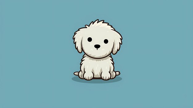 Cute chien de dessin animé pastel Arrière-plan animal