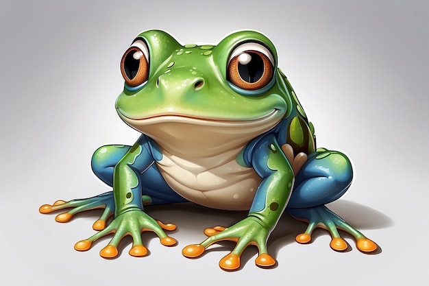 Cute grenouille de dessin animé