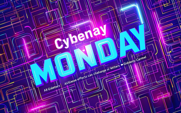 Le cyber lundi est un chef-d'œuvre d'illustration vectorielle extravagante.