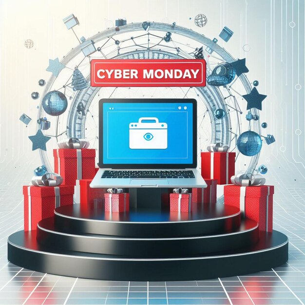 Cyber lundi vente Cyber lundi arrière-plans magasin d'achat en ligne Cyber lundi achats en ligne