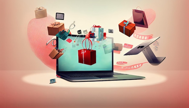 Cyber Monday le plus grand shopping en ligne Generative AI