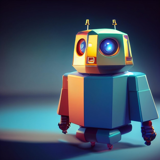 Cyberpunk cyborg robot portrait futuriste rendu 3d
