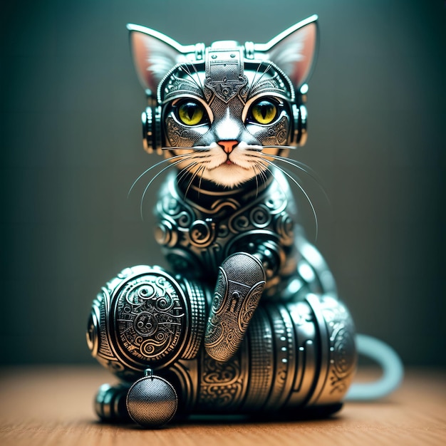 Cyborg de chat mignon