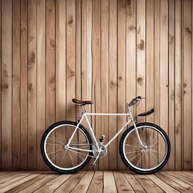 Cycle avec fond en bois