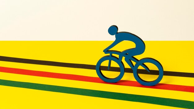 Cycliste dans le style de papier