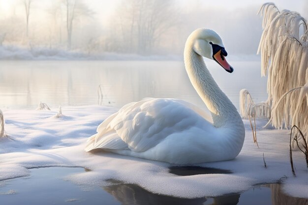 Photo le cygne sur le lac