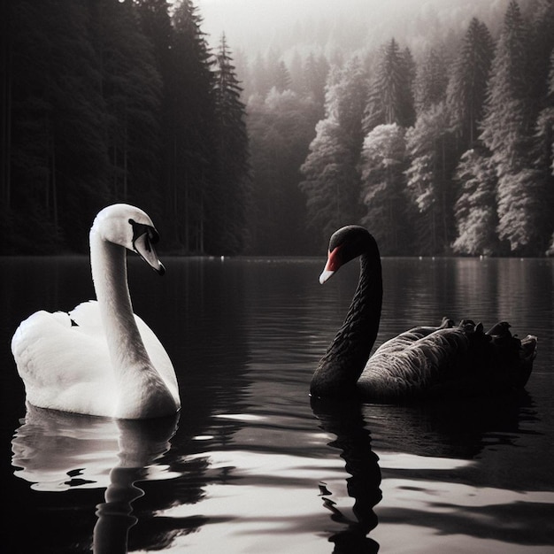 Le cygne noir et le cygne blanc