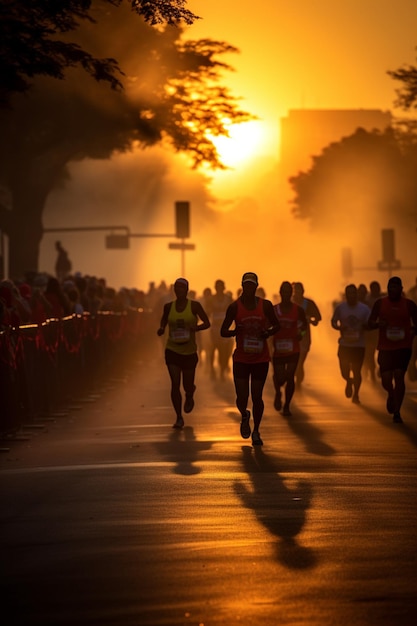 Photo da de la raza jour de la course ai généré par l'image