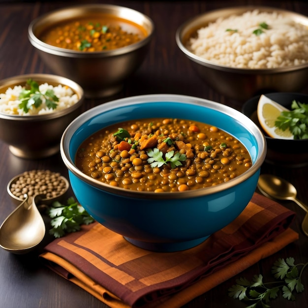 Daal Makhni Plat indien épicé