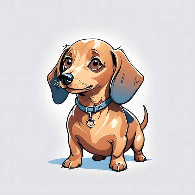 Le dachshund est mignon.