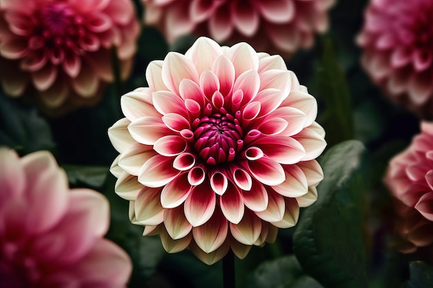 Dahlia pinnata une fleur qui orne le jardin de fin d'été et d'automne avec des couleurs vives