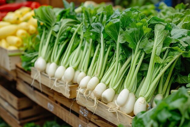 Daikon de légumes frais pour la cuisine végétalienne