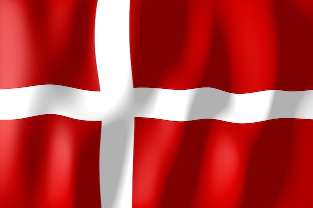 Danemark drapeau de pays ridée